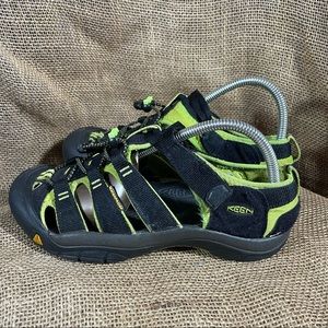 Keen Kids Black Green Waterproof Hiking Sandal